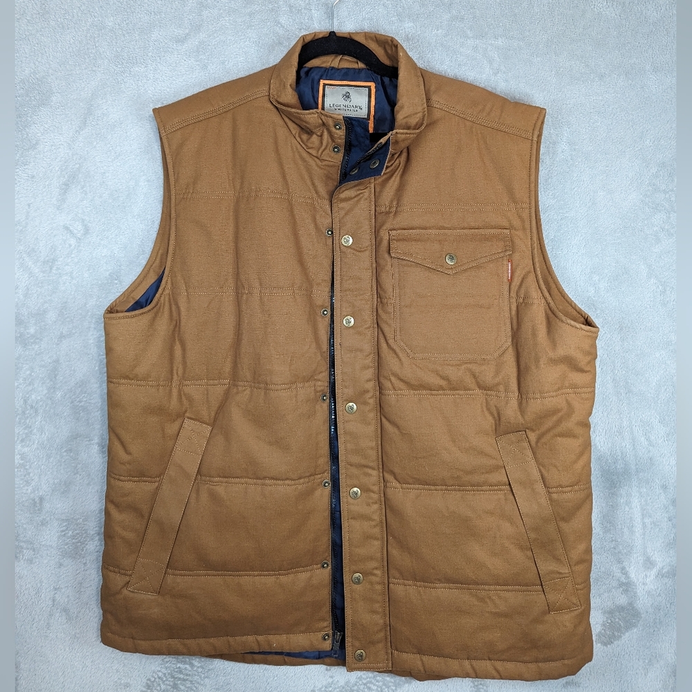 Legendary Whitetail, quilted canvas vest, great condition, XLT